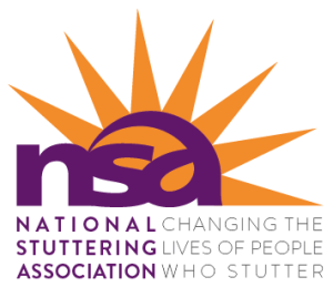 National Stuttering Association logo linking to stuttering resources.