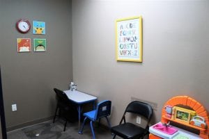 Animal-themed therapy room providing a welcoming space for therapy.