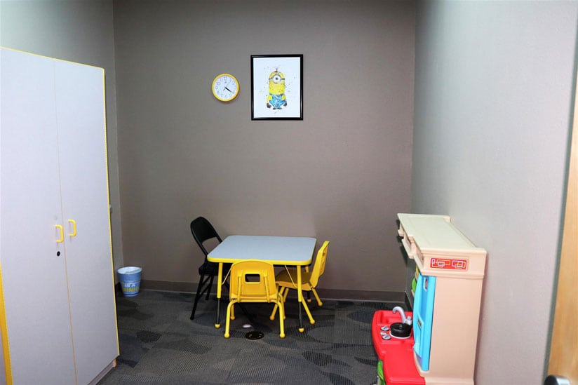 Kid-sized therapy room at the New Beginnings Eastside office in El Paso