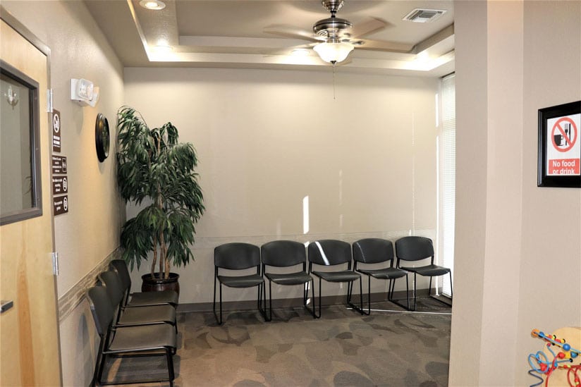 Waiting room at the New Beginnings Eastside pediatric therapy office on Zaragoza in El Paso
